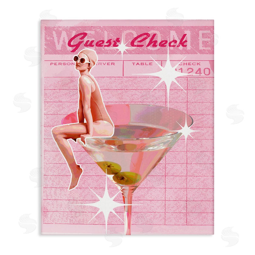 Stupell Studio | Retro Restaurant Check Cocktail