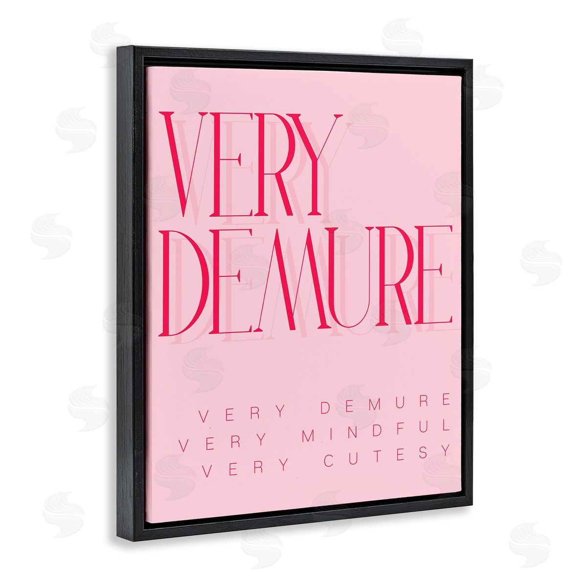 Elegant Pop Culture Phrase Black Floating Frame Canvas Wall Art, Home Decor by Stupell Studio