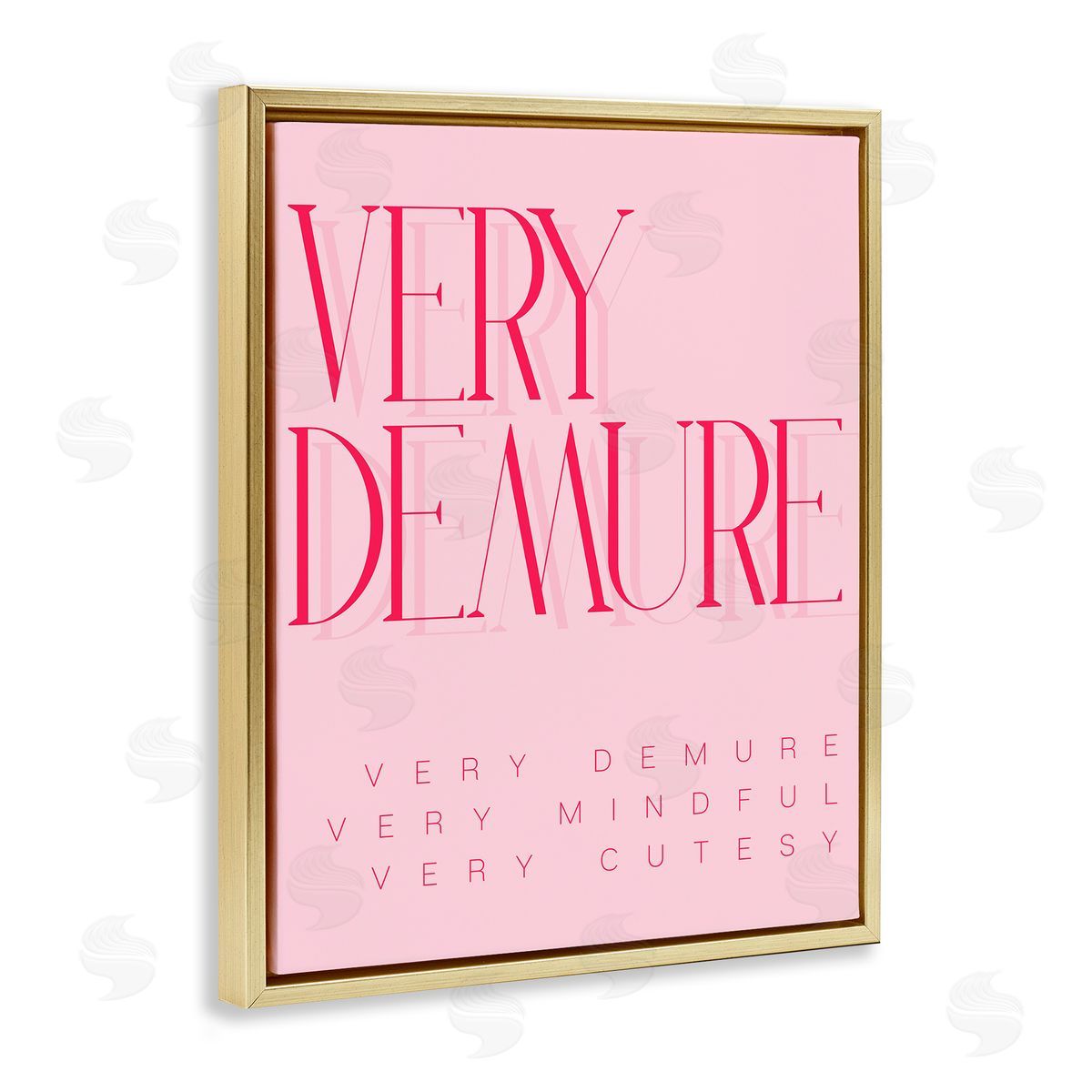 Elegant Pop Culture Phrase Gold Floating Frame Canvas Wall Art, Home Decor by Stupell Studio
