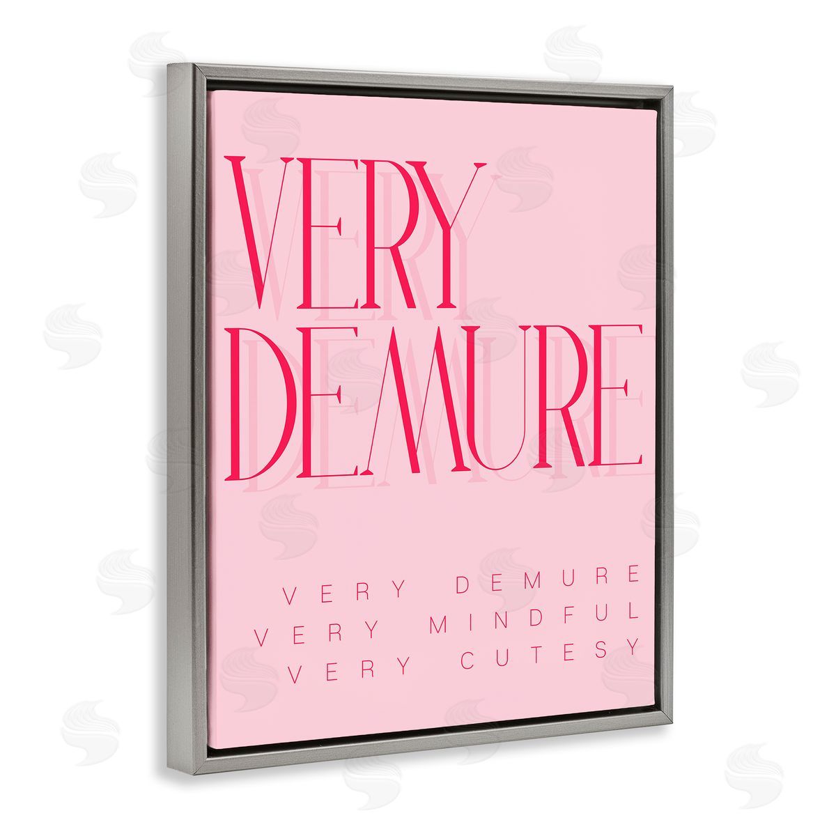 Elegant Pop Culture Phrase Grey Floating Frame Canvas Wall Art, Home Decor by Stupell Studio