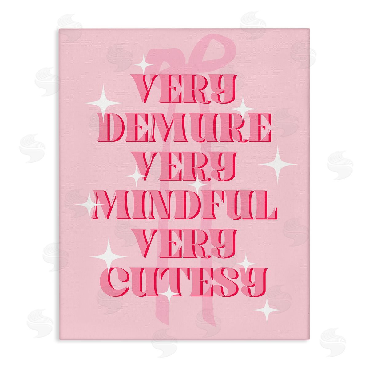 Pink Demure Mindful & Cutesy Canvas Wall Art, Home Decor by Stupell Studio