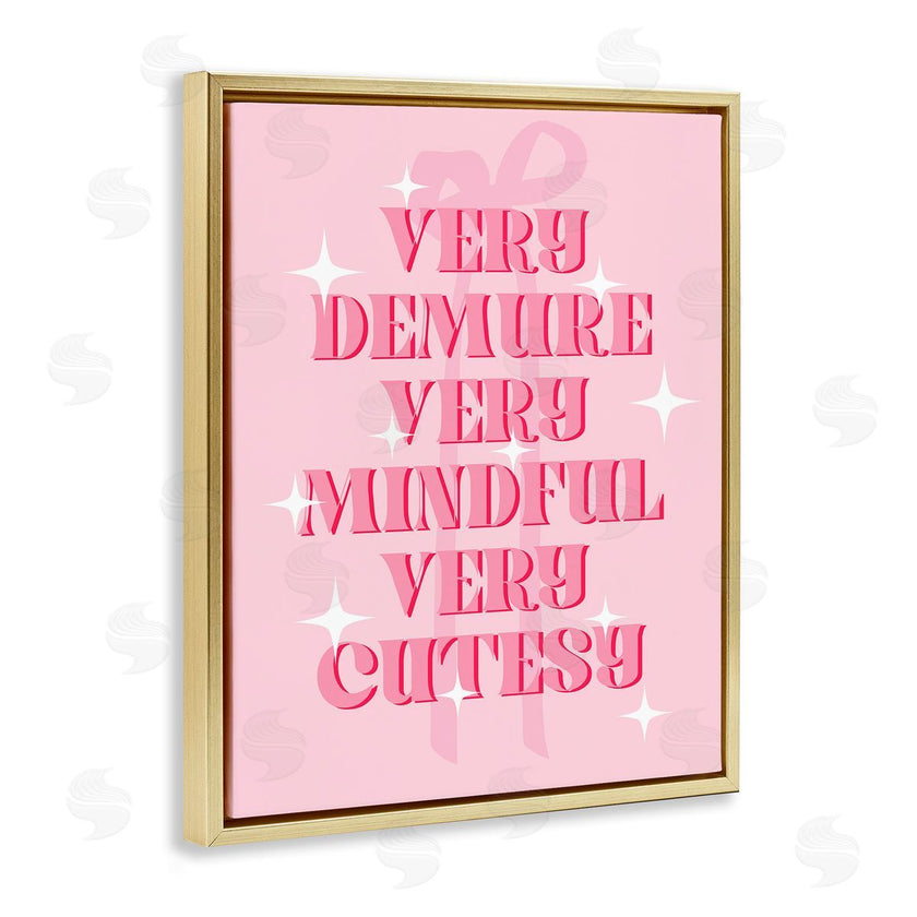 Stupell Studio | Pink Demure Mindful & Cutesy