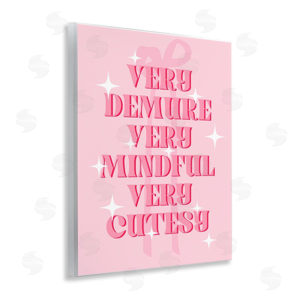 Pink Demure Mindful & Cutesy Wood Plaque Wall Art, Home Decor by Stupell Studio