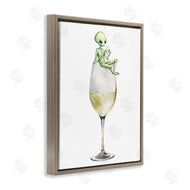Stupell Studio | Alien Perched on Champagne Glass