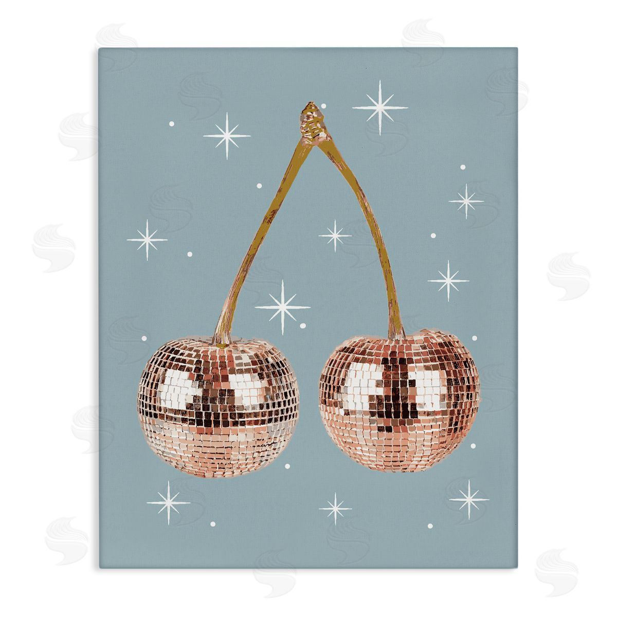 Luminous Glam Cherries Canvas Wall Art, Home Decor by Stupell Studio