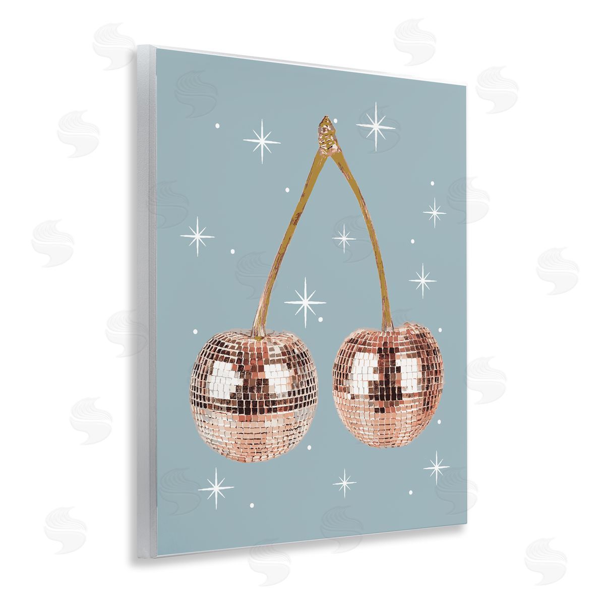 Luminous Glam Cherries Wood Plaque Wall Art, Home Decor by Stupell Studio