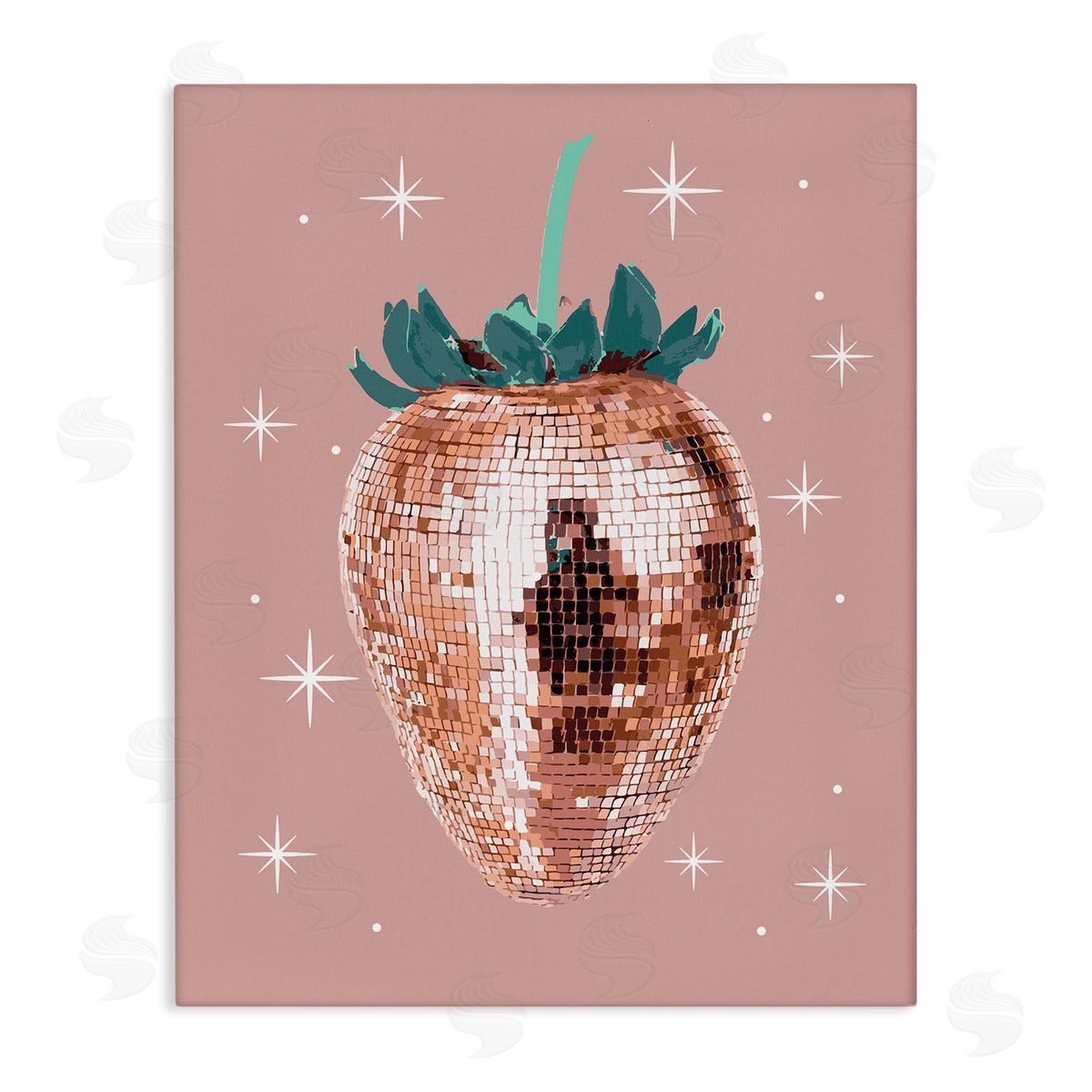 Luminous Glam Strawberry Canvas Wall Art, Home Decor by Stupell Studio