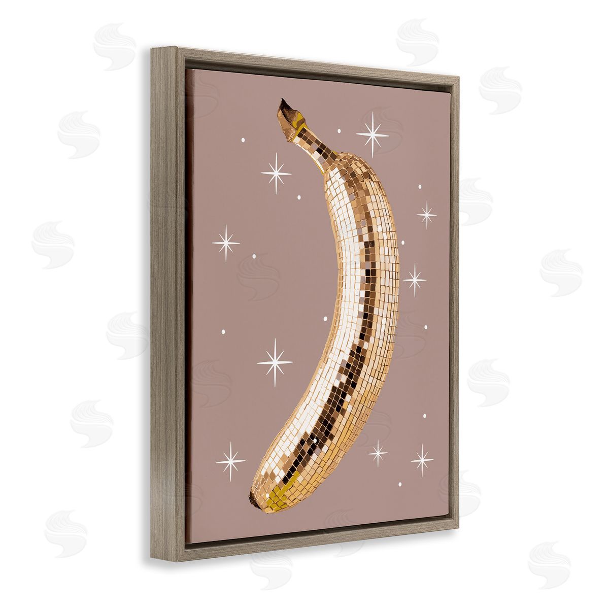 Luminous Glam Banana Brown Floating Frame Canvas Wall Art, Home Decor by Stupell Studio