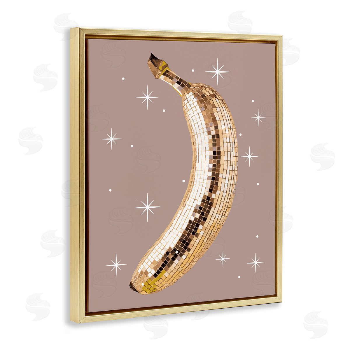 Luminous Glam Banana Gold Floating Frame Canvas Wall Art, Home Decor by Stupell Studio