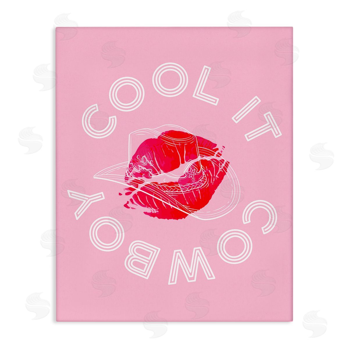 Cool It Cowboy with Kiss Canvas Wall Art, Home Decor by Stupell Studio