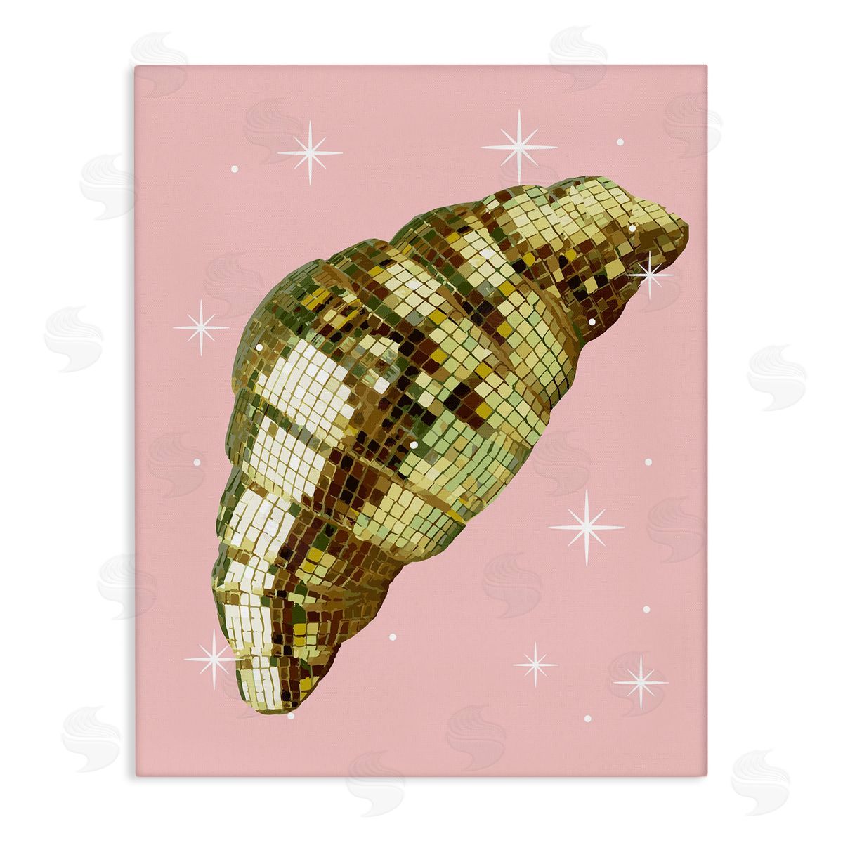 Luminous Disco Croissant Canvas Wall Art, Home Decor by Stupell Studio
