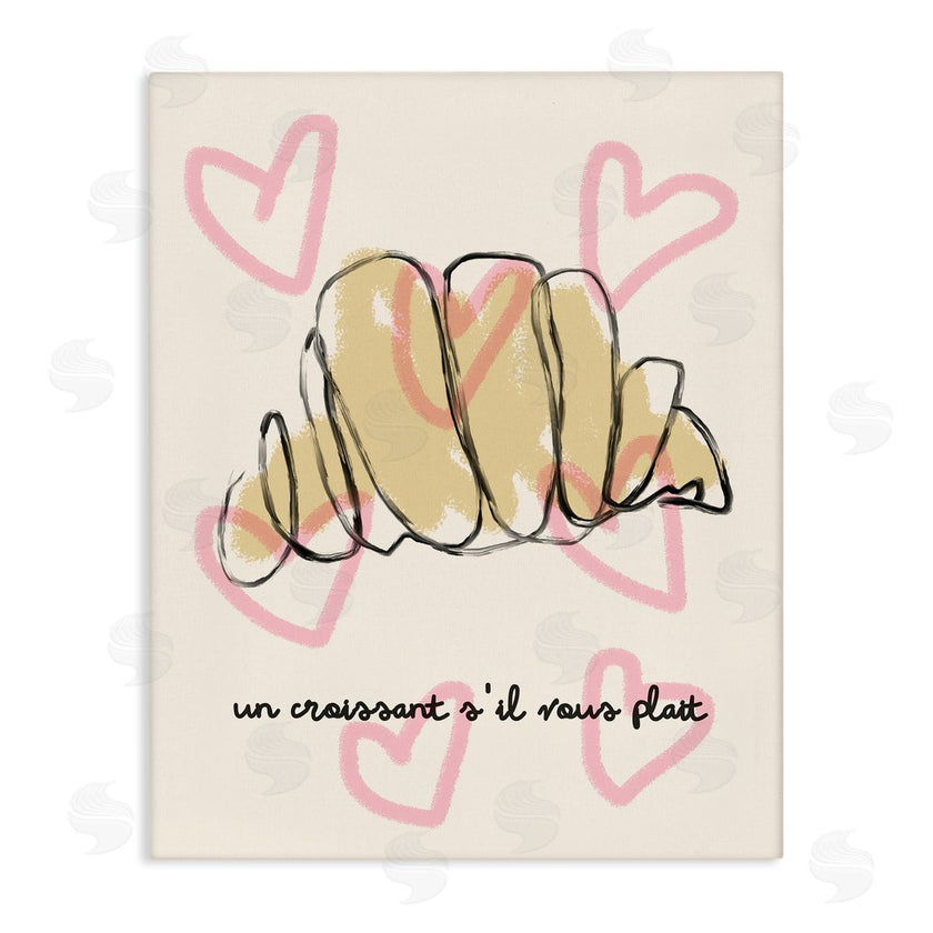 Stupell Studio | Chic Croissant with Hearts