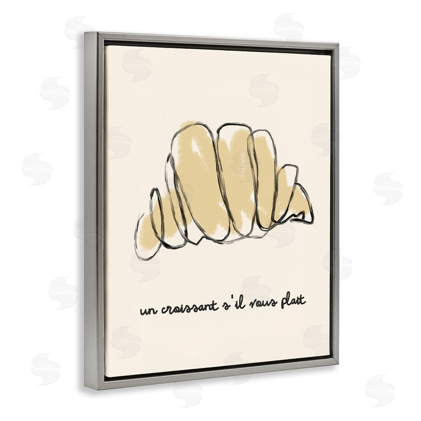 Stupell Studio | Modern French Phrase Croissant