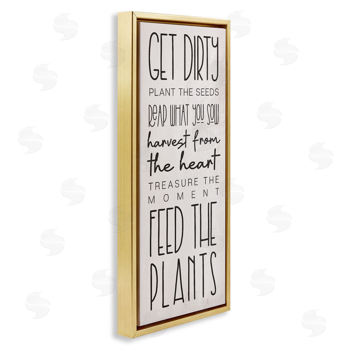 Fun Garden Guidelines Gold Floating Frame Canvas Wall Art, Home Decor by Stupell Studio