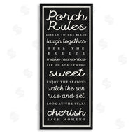 Stupell Studio | Porch Rules on Black