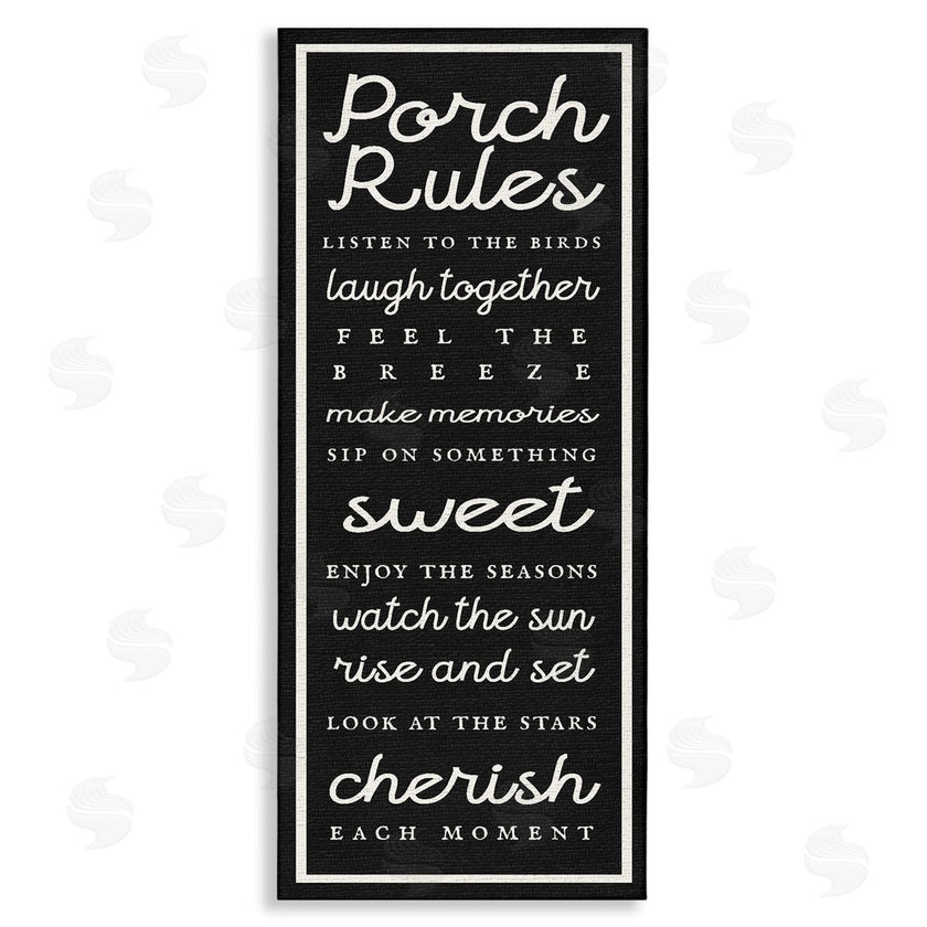 Stupell Studio | Porch Rules on Black