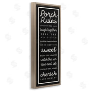 Stupell Studio | Porch Rules on Black