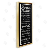 Stupell Studio | Porch Rules on Black