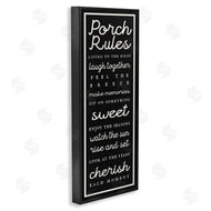 Stupell Studio | Porch Rules on Black