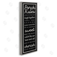 Stupell Studio | Porch Rules on Black