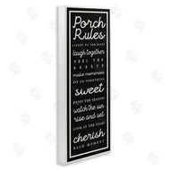 Stupell Studio | Porch Rules on Black