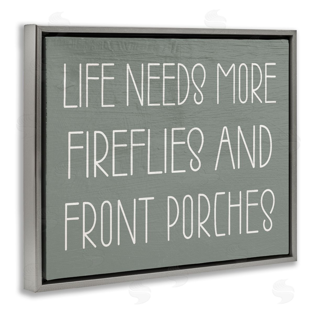 Fireflies & Front Porches Grey Floating Frame Canvas Wall Art, Home Decor by Stupell Studio
