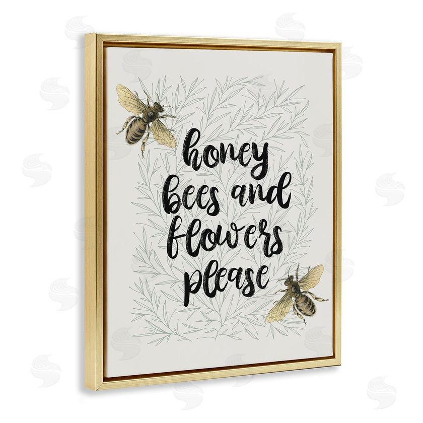 Stupell Studio | Honey Bees & Flowers Please