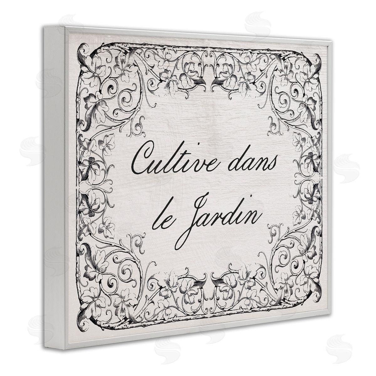 Vintage Cultivate In Garden White Frame Print Wall Art, Home Decor by Stupell Studio