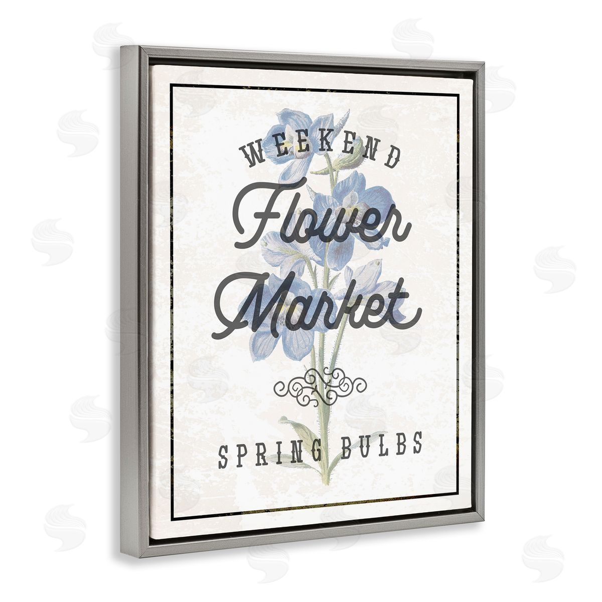 Weekend Flower Market Grey Floating Frame Canvas Wall Art, Home Decor by Stupell Studio