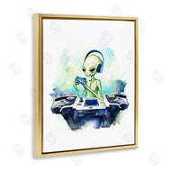 Stupell Studio | Tech Alien Playing Video Games