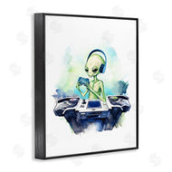 Stupell Studio | Tech Alien Playing Video Games