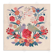 Verbrugge Watercolor | Symmetrical Folk Flowers & Birds