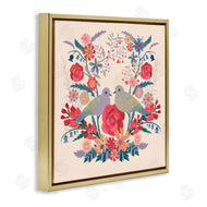 Verbrugge Watercolor | Symmetrical Folk Flowers & Birds