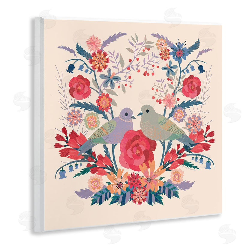 Verbrugge Watercolor | Symmetrical Folk Flowers & Birds