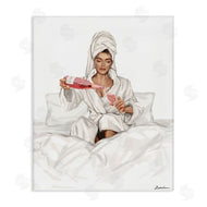 Ziwei Li | Pouring Rosé Wine in Bed