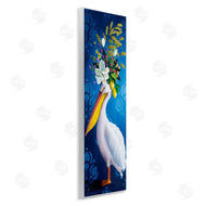Heather Gauthier | Floral Pelican over Damask