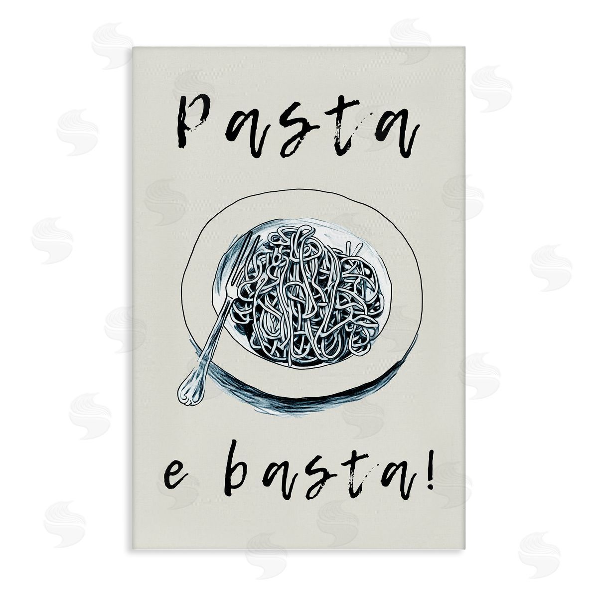 Pasta e Basta Meal Canvas Wall Art, Home Decor by Andreas Magnusson