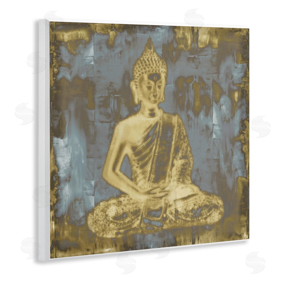 Muted Earthy Buddha Abstract Wood Plaque Wall Art, Home Decor by Tom Bray