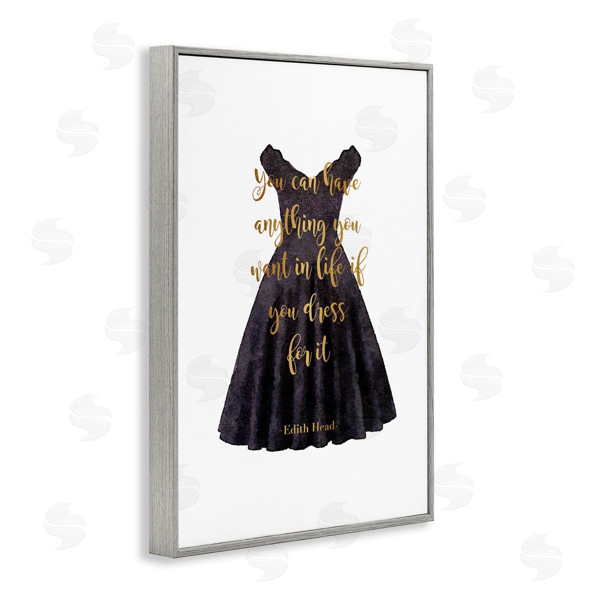 Dress The Part Fashion Quote Grey Frame Print Wall Art, Home Decor by Amanda Greenwood