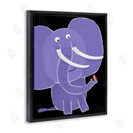 Carla Daly | Elephant & Bird on Black