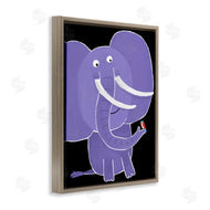 Carla Daly | Elephant & Bird on Black