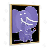 Carla Daly | Elephant & Bird on Black