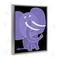 Carla Daly | Elephant & Bird on Black