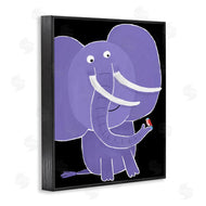 Carla Daly | Elephant & Bird on Black