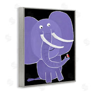 Carla Daly | Elephant & Bird on Black