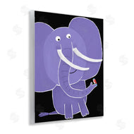Carla Daly | Elephant & Bird on Black