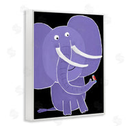 Carla Daly | Elephant & Bird on Black