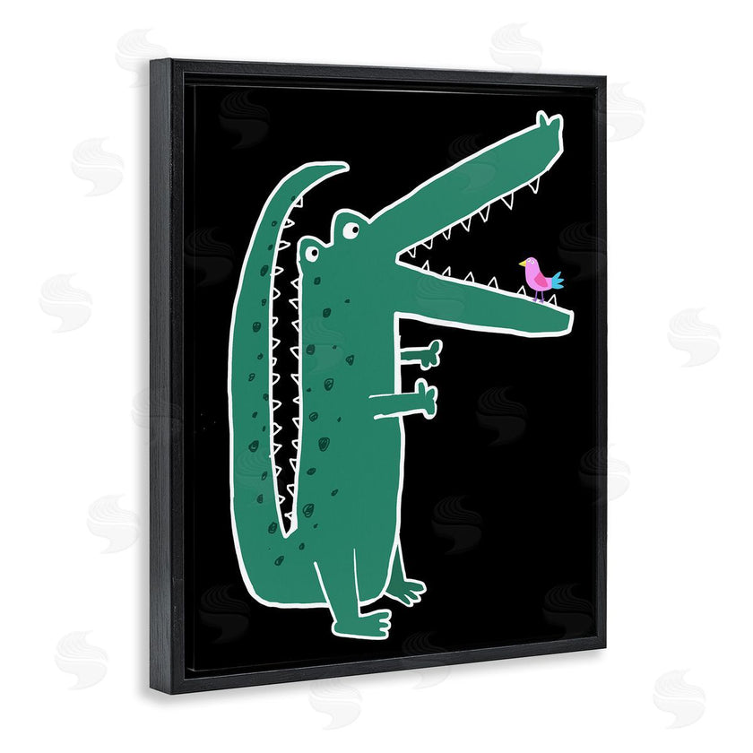 Carla Daly | Alligator & Bird on Black