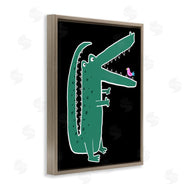 Carla Daly | Alligator & Bird on Black