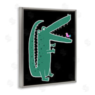 Carla Daly | Alligator & Bird on Black